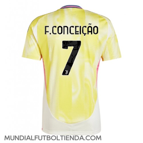 Camiseta Juventus Francisco Conceicao #7 Segunda Equipación Replica 2024-25 mangas cortas